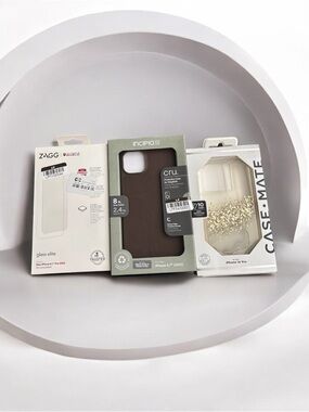 2Pc iPhone case Bundle Incipio Cru,Case Mate & Zagg Shield